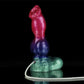 Gun Dog Gradient Purple Green Knot Dildo - Ejaculating dildo