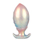 Inflatable Silicone Anal Plug with Hand Pump – Iridescent Rainbow Butt Plug, Adjustable Expansion, Body-Safe Silicone, T-Bar Base, Anal Training Toy