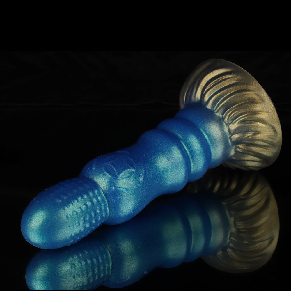 Vajra Bell Blue Fantasy Dildo - Knotted Dildo