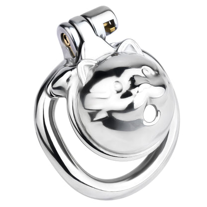 FRRK-245 Lucky Cat Metal Chastity Cage