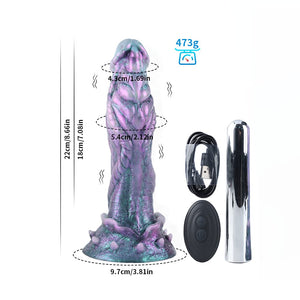 Alien Gradient Purple Fantasy Electric Dildo