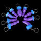 Platinum Silicone Fantasy Keychain – Iridescent Crystal Dildo-Inspired Novelty Pendant