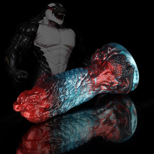 Dragon Kiss Farbverlauf Rot Blau Fantasy Dildo