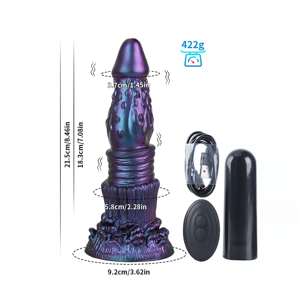 Space Bug Blue Purple Fantasy Electric Dildo