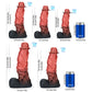 Spiny Orange Black Fantasy Dildo-Knot Dildo