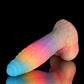 White Zephyr Blue Yellow Purple Dildo - Knot Dildo