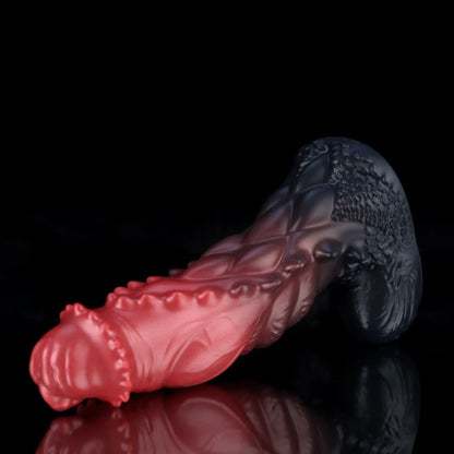 Spiny Orange Black Fantasy Dildo-Knot Dildo