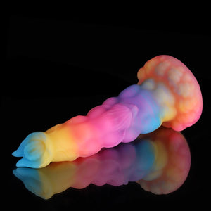 Sphinx Blue Yellow Purple Fantasy Dildo-Knot Dildo-Glow In The Dark Dildo