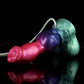 Gun Dog Gradient Purple Green Knot Dildo - Ejaculating dildo