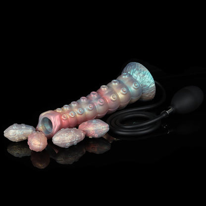 ADAIR  Colorful Inflatable Ovipositor Dildo （4 Eggs）