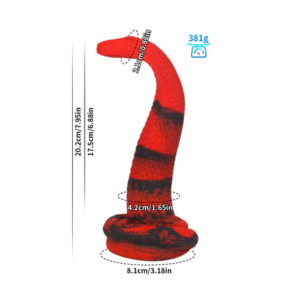 Snake Red Black Fantasy Dildo