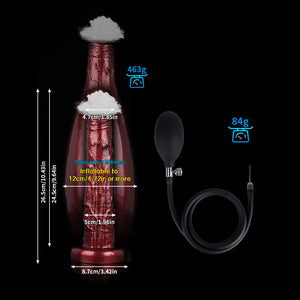 Wand Burgundy Inflatable Dildo