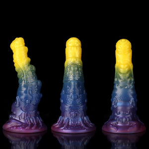 Cancer Gradient Yellow Purple Fantasy Dildo