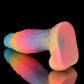 White Zephyr Blue Yellow Purple Dildo - Knot Dildo