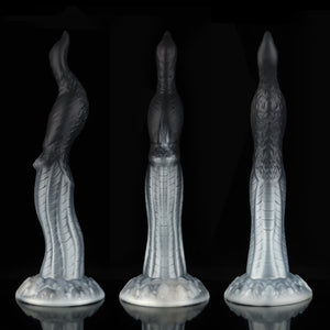 Pfau Schwarz Weiß Knoten Dildo - Tier Dildo - Monster Dildo