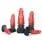 Spiny Orange Black Fantasy Dildo-Knot Dildo