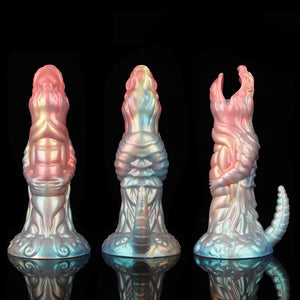 Colorful Dinosaur Inflatable Ovipositor Dildo (5 Eggs)
