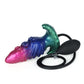 Inflatable Silicone Anal Plug with Hand Pump – Pink Aurora Rainbow Expandable Butt Plug, Adjustable Body-Safe Silicone Anal Training Toy with T-Bar Base