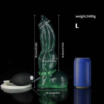 Venom Green Mega Knot Dildo - Ejaculating Toy | ToyDreamy