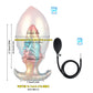 Inflatable Silicone Anal Plug with Hand Pump – Iridescent Rainbow Butt Plug, Adjustable Expansion, Body-Safe Silicone, T-Bar Base, Anal Training Toy