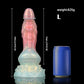 Qilin-Shaped Orange Pink Transparent Dildo