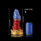 Leo Gradient Red Purple Gold Fantasy Dildo