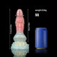 Qilin-Shaped Orange Pink Transparent Dildo