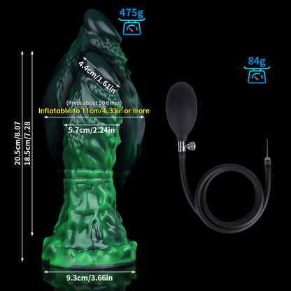 Capricorn Inflatable Silicone Dildo | Expandable Design for Customizable Pleasure