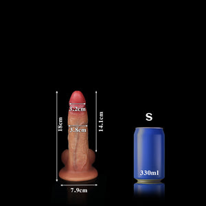 Realistic Thick Silicone Dildo with Suction Cup | Body Safe Soft Dildo | S–XXXL Sizes