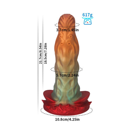 Libra Orange Green Red Fantasy Dildo