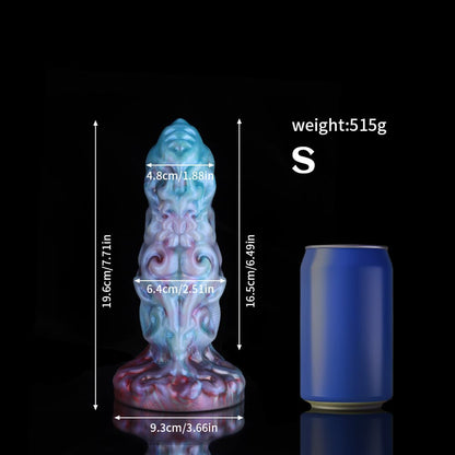 Aries Fantasy Dildo – Gradient Blue Purple Silicone | Toydreamy