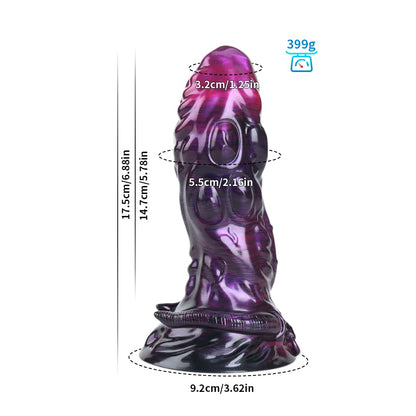 Taurus Black Purple Fantasy Dildo-Knot Dildo