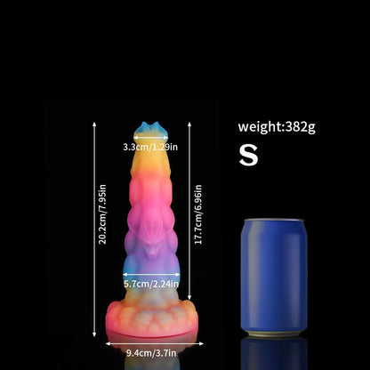 Sphinx Blue Yellow Purple Fantasy Dildo-Knot Dildo-Glow In The Dark Dildo