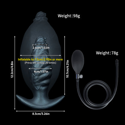 Spiked Inflatable Anal Plug – Adjustable Self-Inflating Pleasure Toy
