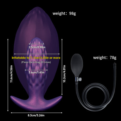 Textured Inflatable Anal Plug – Pinecone Design Expansion Toy