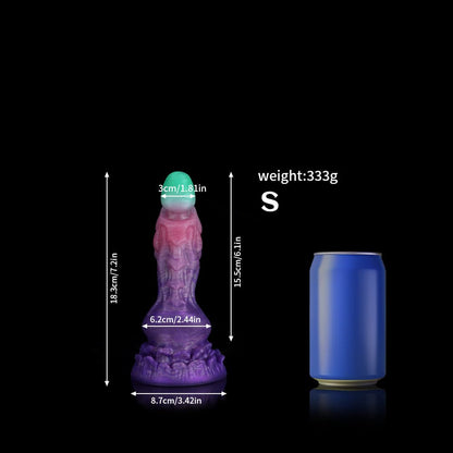 Unicorn Scales Purple White Green Dildo