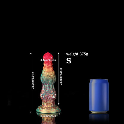 Rainbow Knot Fantasy Dildo – Vibrant Silicone | Toydreamy