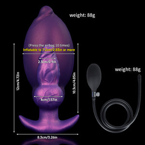 Inflatable Anal Plug with Air Pump – Adjustable Silicone Butt Plug for Personalized Expansion