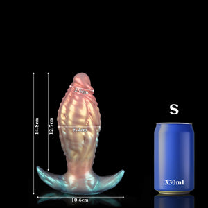 Realistic Textured Silicone Anal Plug with Wide Flared Base – Ribbed Fantasy Butt Plug for Beginners & Experienced Users (S/M/L Sizes)