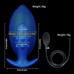 Crystal Edge Inflatable Anal Plug – Adjustable Expansion Toy