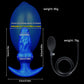 2.83" Expandable Inflatable Butt Plug with Hand Pump – Textured Silicone Anal Plug (4 Colors)