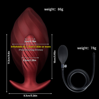 Spiral Inflatable Anal Plug