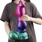 Gun Dog Gradient Purple Green Fantasy Dildo - Knotted Dildo