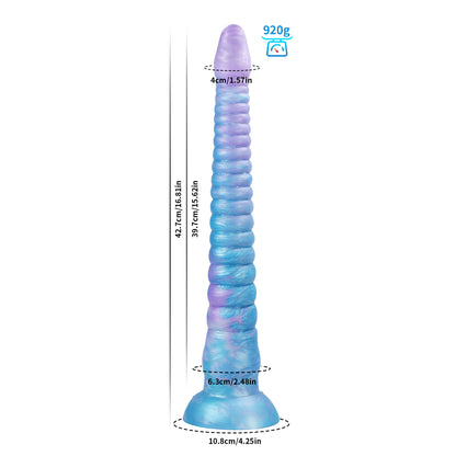 Octopus Gradient Blue  Purple Tentacle Dildo Anal Plug - Glow-In-The-Dark Dildo